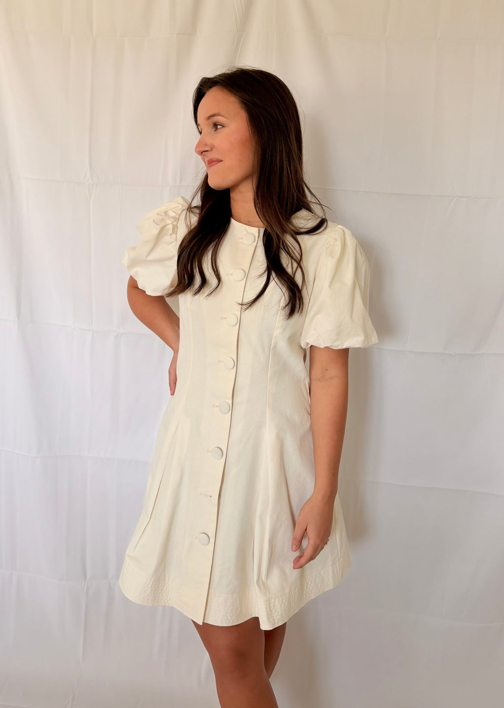 Classy Cream Mini Dress