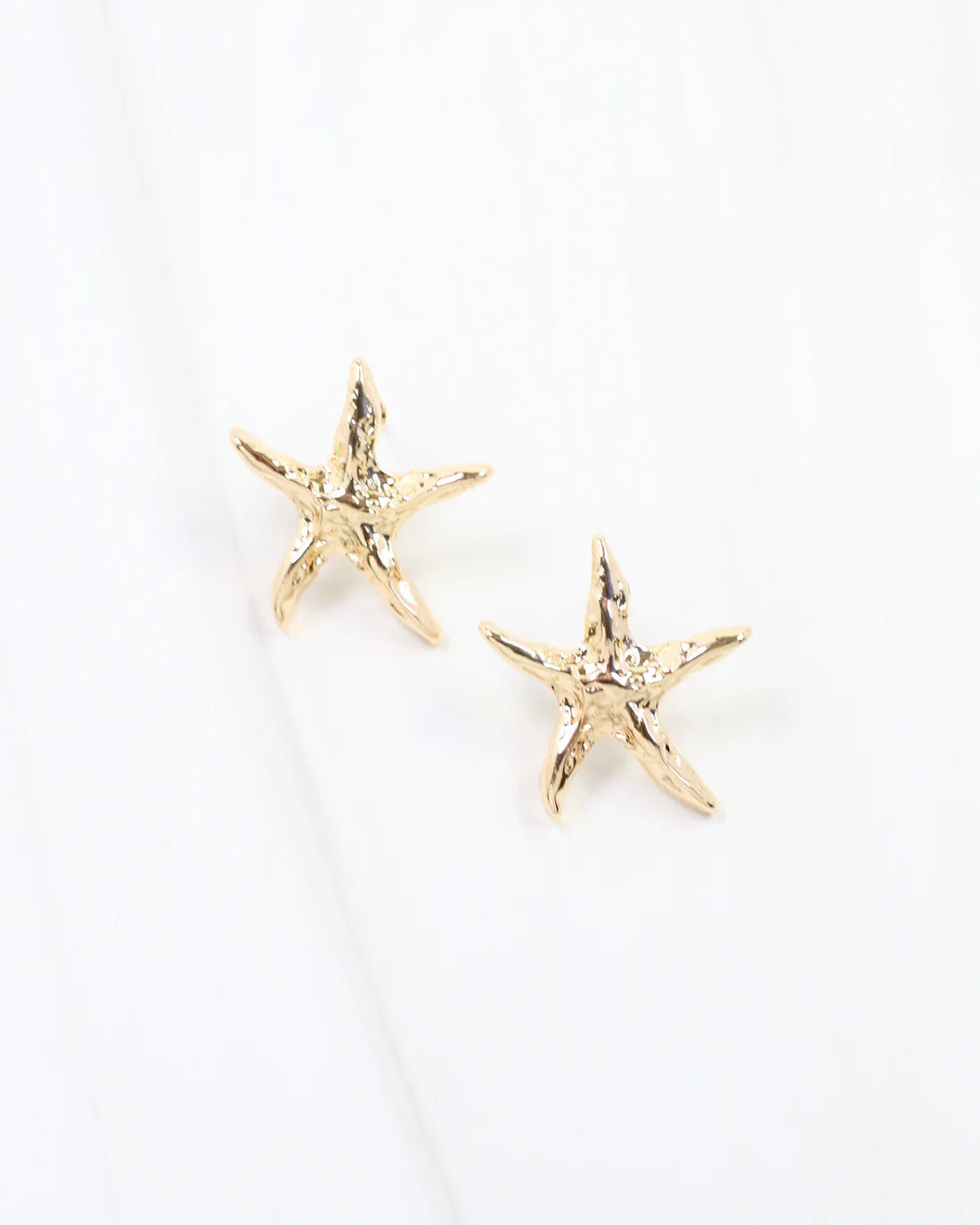 Hammered Starfish Studs